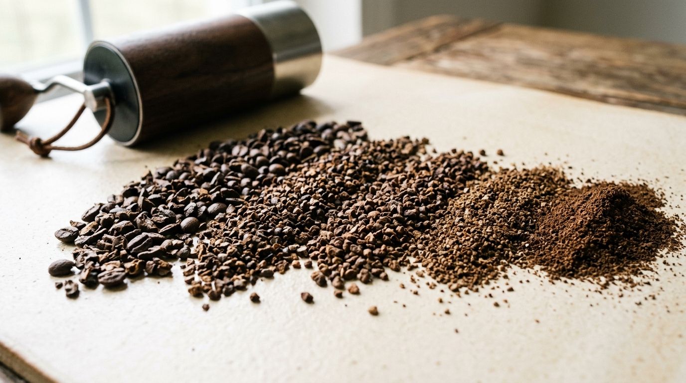 Macro shot of coffee slurry during extraction