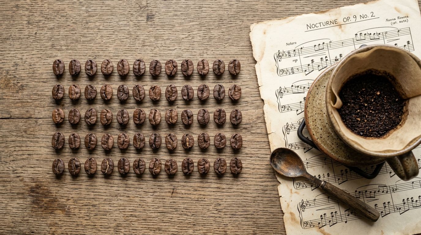 arranging coffee beans and manus 202608161239