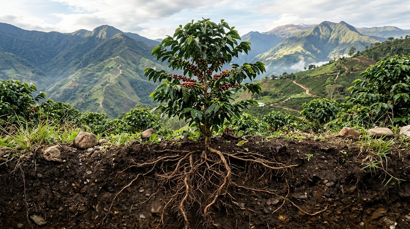 coffee roots and mountain landscape 202608161239