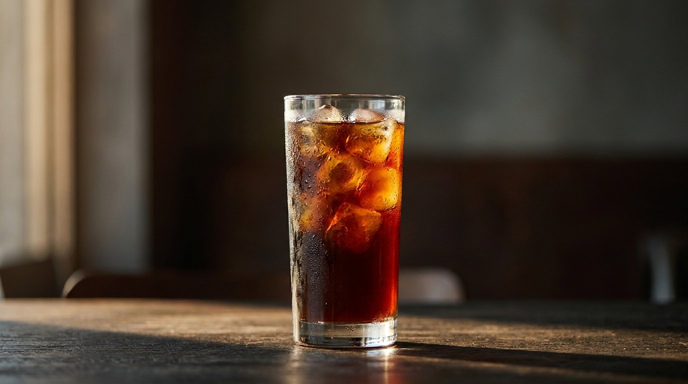 Cold brew coffee steeping in a glass vessel